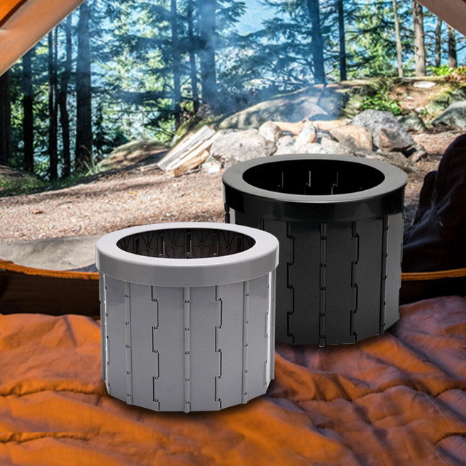 캠핑용 휴대용 화장실 뚜껑없음, 블랙, 1개