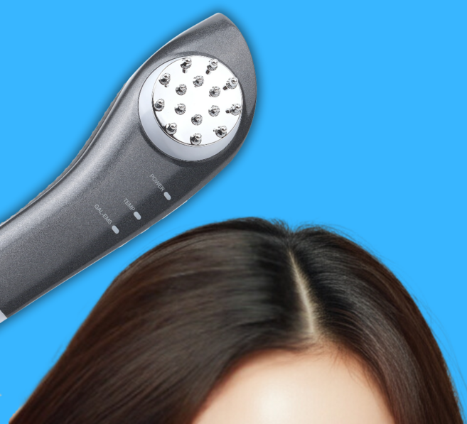 두쏠프 두피마사지기 3in 1 얼굴 바디 마사지기 원적외선 EMS 저주파 LED 홈케어 두피 모발 관리기 갈바닉 괄사, 실버 펄, DSF-2512