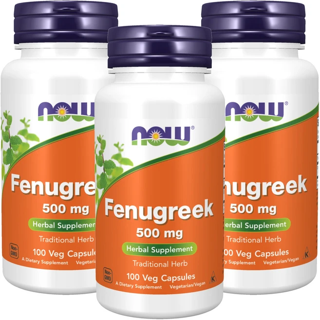 나우푸드 페누그릭 500mg 베지 캡슐, 100정, 3개 - 쿠팡