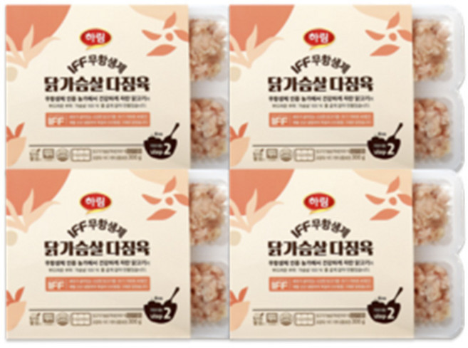 하림 IFF 무항생제 닭가슴살 다짐육 300g 4개 이유식 2단계