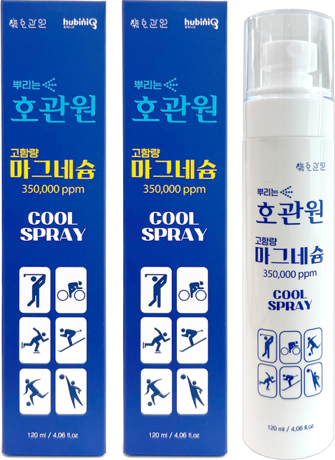호관원 뿌리는 마그네슘 스프레이 120ml, 2개, 1개입