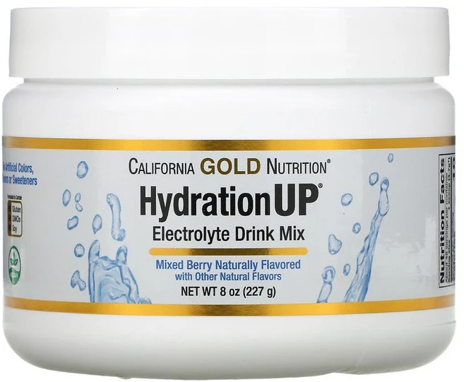 캘리포니아 골드 HydrationUP 전해질 드링크 믹스 분말 혼합 베리 맛 227g(8oz), 227g, 1개 - 쿠팡