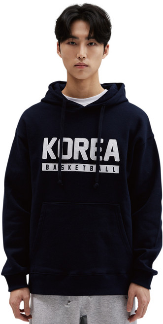 버저비터 코리아 텍스트 자수 농구 후드