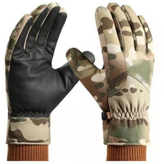 다다브로 겨울 방한 방수 터치 분실방지 스키장갑, 밀리터리, 1개