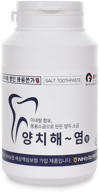 박수태명인 용융소금 미네랄 양치소금 양치해염 180g 가글용소금, 1개