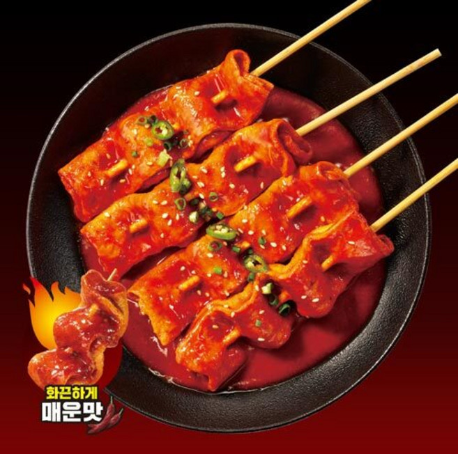 냉동 아워홈 포차 빨간꼬치어묵(화끈하게 매운맛) 324g 1BOX(10입), 10개