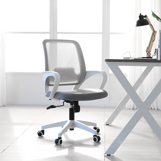 린백 LB11MW 사무용 사무실 컴퓨터 팔걸이 높이조절 학생 메쉬 컴퓨터 의자, 그레이