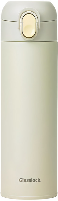 글라스락 플레인 원터치 텀블러, 베이지, 500ml, 1개