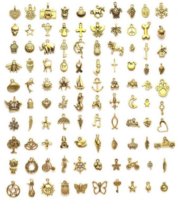 [루앤블리] 펜던트 100 PCS 마스크스트랩 목걸이 팔찌 주얼리 만들기 및 공예용 DIY