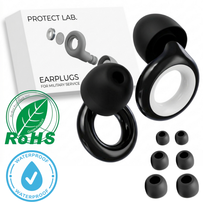 프로텍트랩 조교용 군대 귀마개 훈련소 사격용 수면 소음차단, 1개, 1쌍