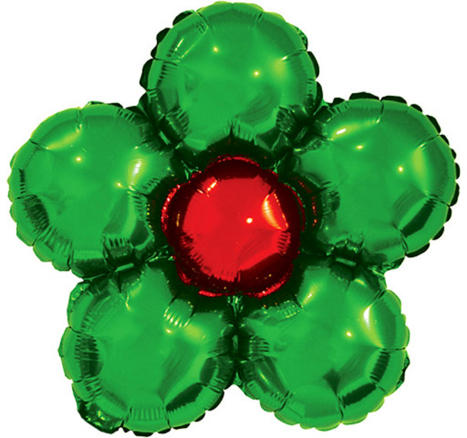 파리스 플라워 꽃 은박풍선, 1개, 그린