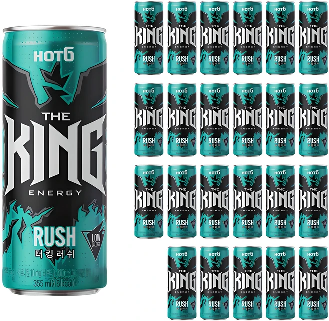 핫식스 더킹 러쉬 탄산음료, 355ml, 24개 - 쿠팡