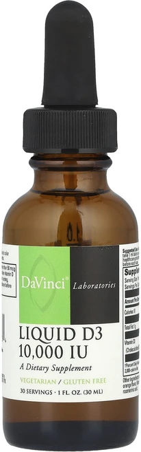 DaVinci Laboratories of Vermont 액상 D3 10000IU 30ml, 1개, 29.574ml - 쿠팡