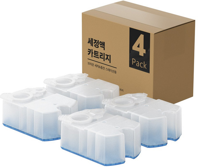 별다섯 브라운 호환 면도기 세척 스테이션 카트리지 교체 빈통, 1세트(4개입)