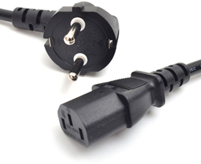 (프라임디렉트) 국산 ㅡ자형 전원 파워케이블 AC 250V (블랙/벌크/1m), 1개