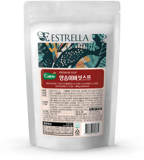 정심식품 깔리또 프리미엄 양송이버섯스프, 1개, 800g