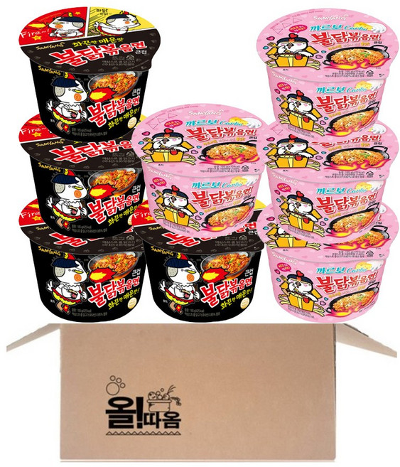 삼양 불닭볶음면큰사발 + 까르보불닭볶음면큰사발 2종콤보 세트, 4팩