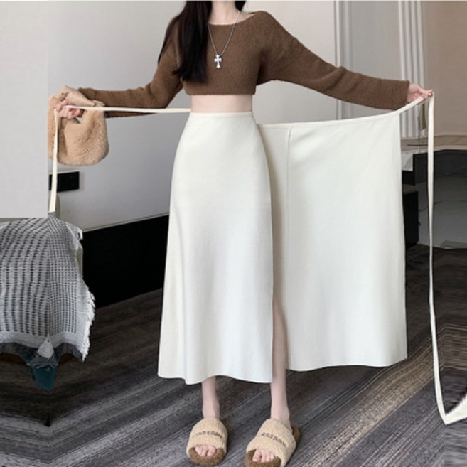 뉴욕멋쟁이 리나 랩스타일 니트 롱스커트