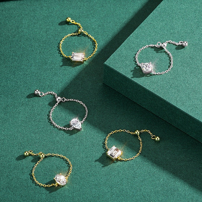 마녀플랜트 925 실버 큐 체인 오픈링 사이즈 조절 체인반지