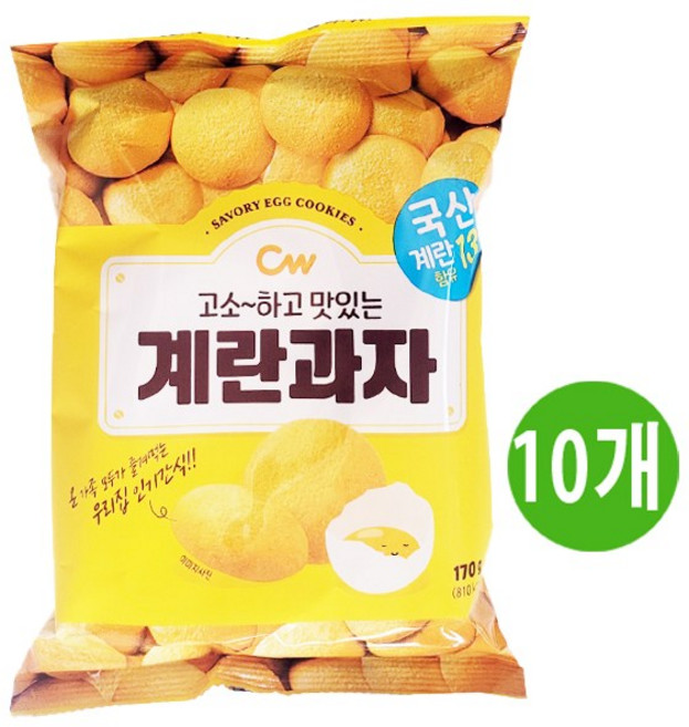 청우식품 계란과자, 170g, 10개