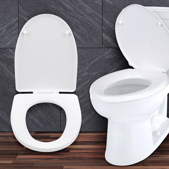 화이트 변기커버 시트 화장실 변기 뚜껑 덮개 특대형, 화이트변기커버 특대