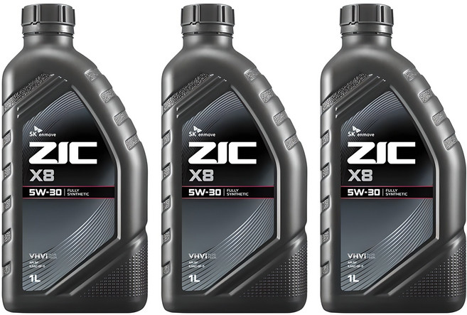 지크 SK엔무브 X8 엔진오일, 3개, 5w30, 1L