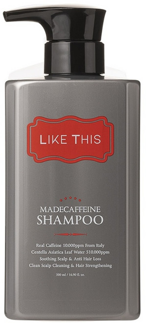 LIKE THIS 이태리산 리얼 마데카페인 10000ppm 탈모증상완화 기능성 커피콩 샴푸, 1개, 500ml