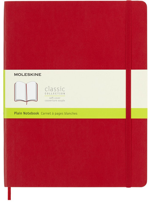 MOLESKINE 經典軟皮筆記本 - XL型/空白, 紅, 1個