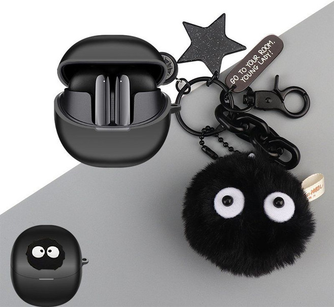 QCY 멜로버즈 프로 케이스 피규어 버클 실리콘 커버, 타입15, QCY MeloBuds 프로 케이스, 1개