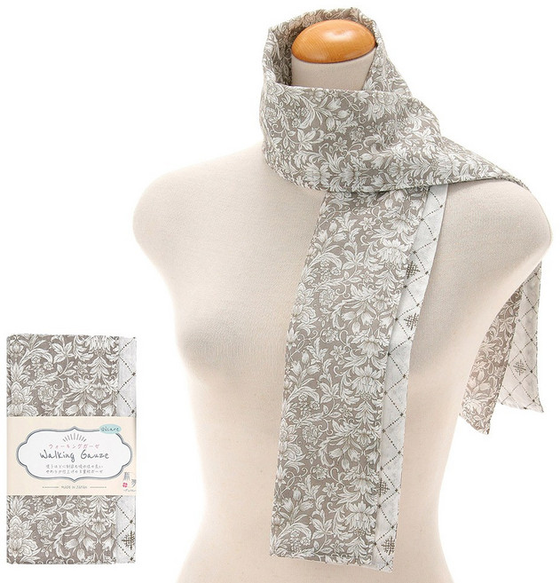 일본 3중 거즈 면 수건 운동수건 흡수성 뛰어난 UV차단 긴 목수건, 아칸서스(베이지), 1개