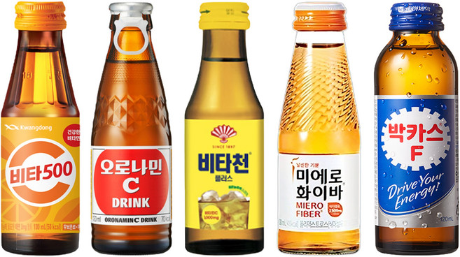 박카스F 비타500 오로나민c 미에로화이바 비타천 각 10병씩 50병 자양강장제 사무실드링크, 100ml, 50개