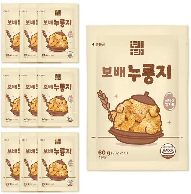 국산쌀 보배 누룽지 60g 1인분, 30개