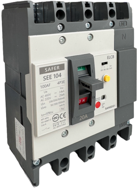 상도전기 산업용 국산 누전차단기 SEE-104 4P 20A, 1개