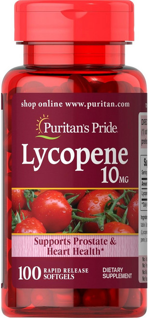 Puritans Pride 미국직구 청교도 프라이드 리코펜 10mg 소프트겔스 100카운트, 100 Count (Pack of 1), 1개, 100정