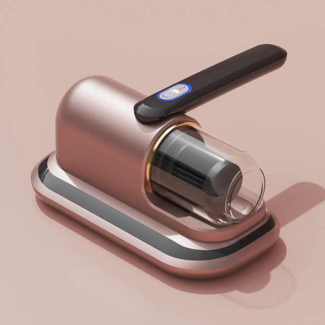 [미세먼지 완벽차단] 무선 침구청소기 UV 자외선 살균 진드기 퇴치기 시각화 청소, 로즈 골드, YD-828