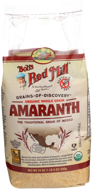 밥스 레드 밀 유기농 아마란스 곡물 24온스 Bob's Red Mill Organic Amaranth Grain 24 oz, 1개, 680.39g