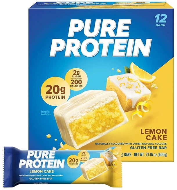 퓨어프로틴 레몬 케이크 프로틴바 50g 12개입, 1개, 600g - 쿠팡