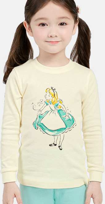 멜리스 국내생산 유아 아동 발레리나 30수 후라이스 내의 실내복 상하 세트