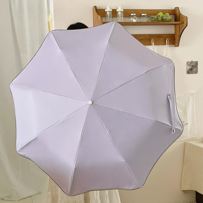 HALOPICK 마카롱 UV차단 암막 블런트 우산 3단 자동 우양산