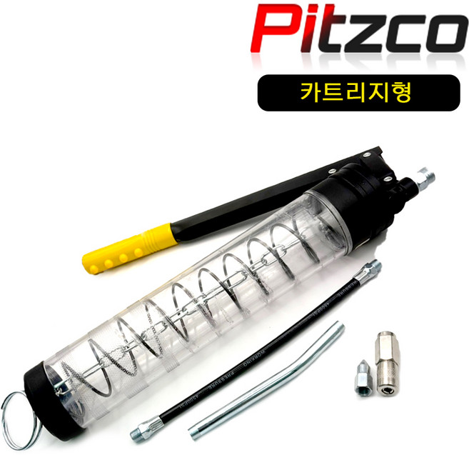 피츠코 구리스건 투명 카트리지형 구리스펌프 그리스 주입기 600cc PTC-TGG600, 1개
