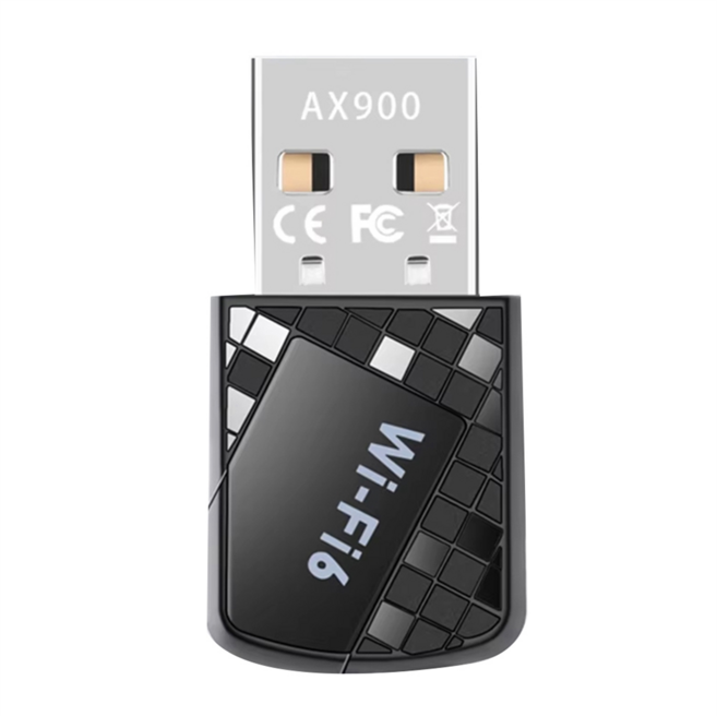 900Mbps USB WiFi 6 어댑터 AX900 USB Dongle 2.4G 5G 듀얼 밴드 무선 WIN10 및 WIN11 용 수신기, 검은색