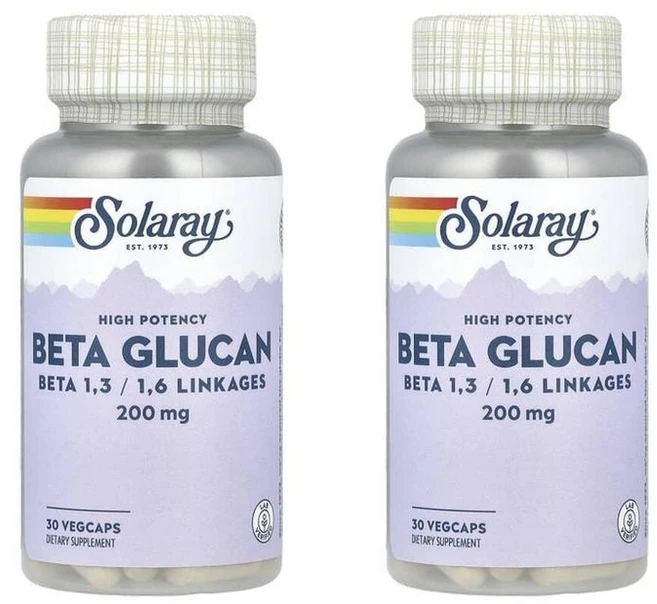 솔라레이 베타글루칸 하이 포텐시 200mg 캡슐 30정, 2개 - 쿠팡