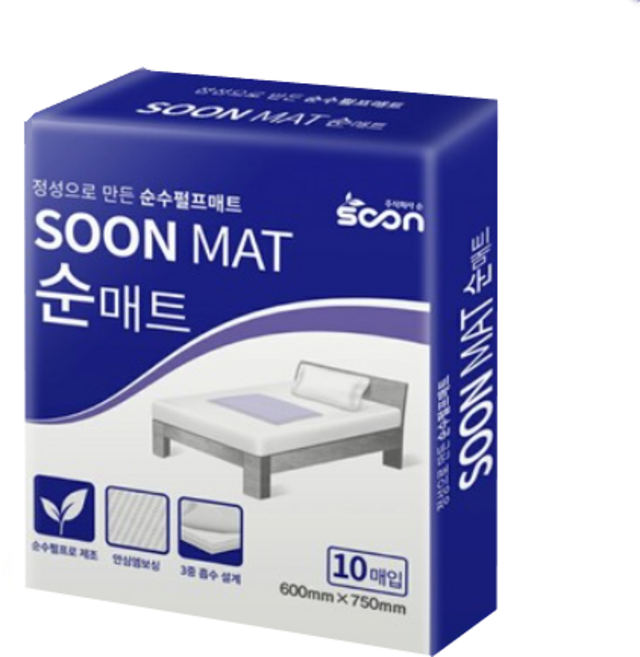 soon 순매트 성인용기저귀 깔개매트 10매 성인기저귀, 10매입, 1세트