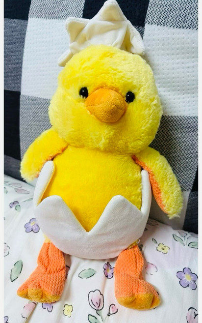 黃色小鴨 絨毛玩具 兒童睡覺安撫娃娃 玩偶 卡通沙發裝飾, 1個