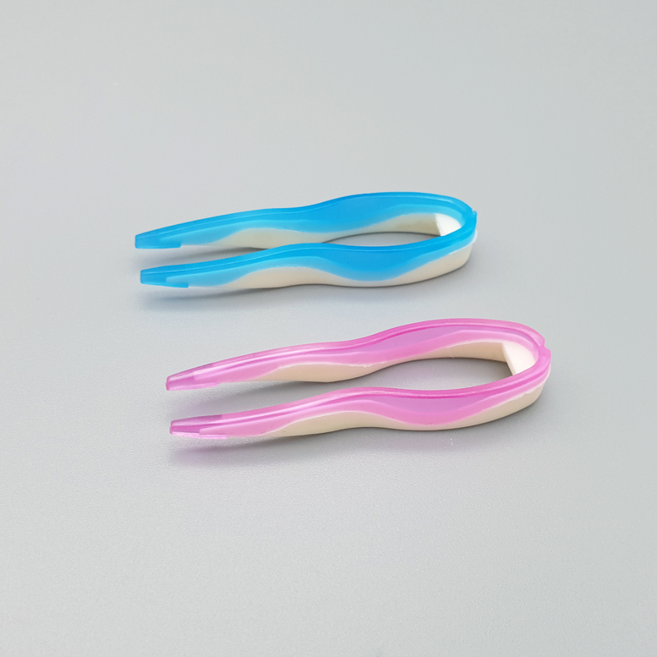 콘택트 렌즈 소형 실리콘 집게 미니 핀셋 3개, 랜덤