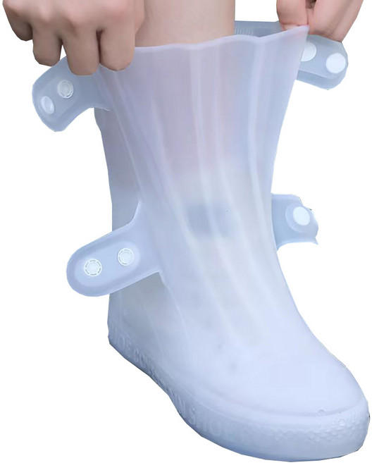 실리콘 방수 커버 덧신 벗고신기편한 레인부츠 남성 여성 아동 장마 장화