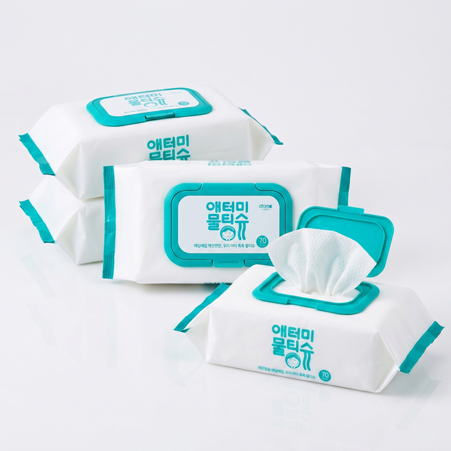애터미 물티슈 70매 8팩, 1세트, 8개입, 334g