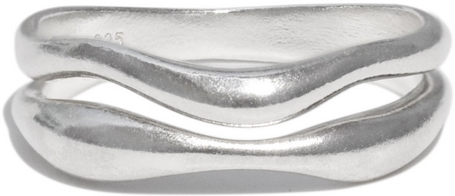 반지소 매그 925실버 여성 물결 순은 반지 볼드링