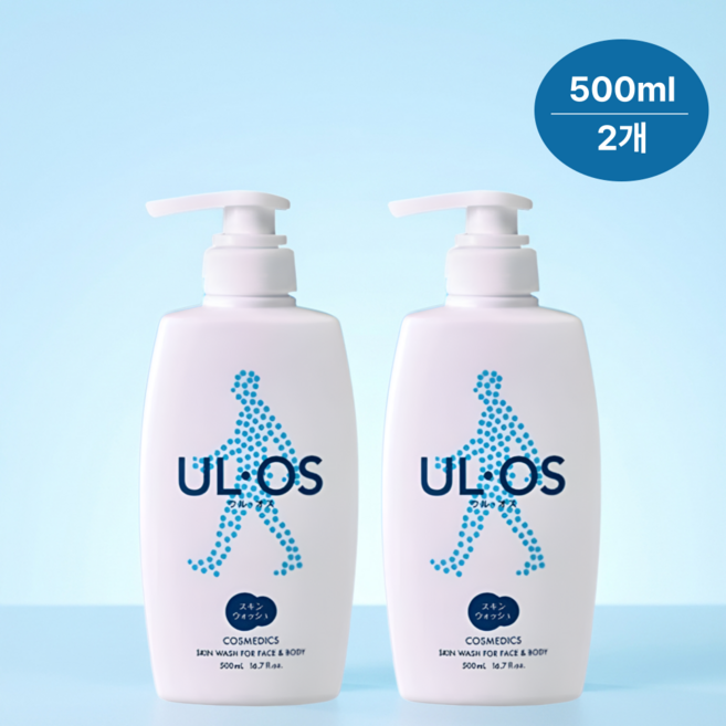 우르오스 남성용 올인원 스킨워시 은은한 허브향, 500ml, 2개