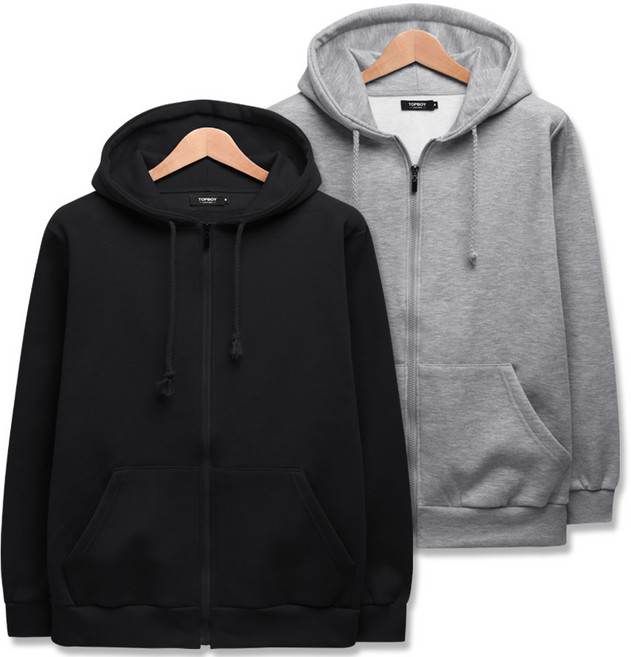 2장 세트 데일리 특양면 기모 후드집업 (SCC5232PT)